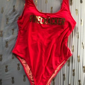 One piece bathing suit